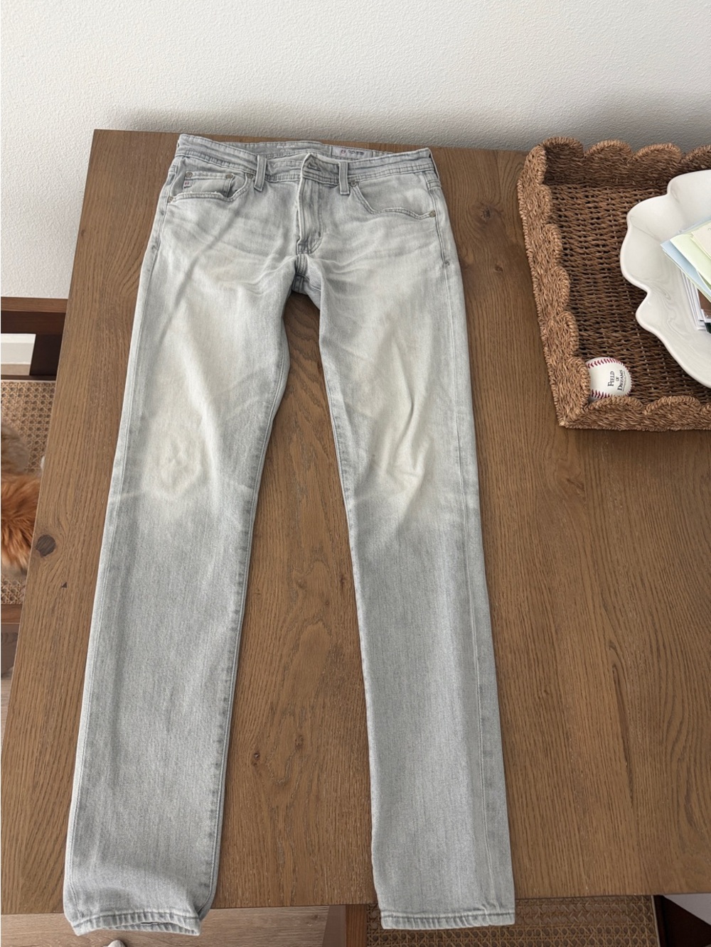 AG Denim Light Gray Men’s Slim Jeans - The Dylan